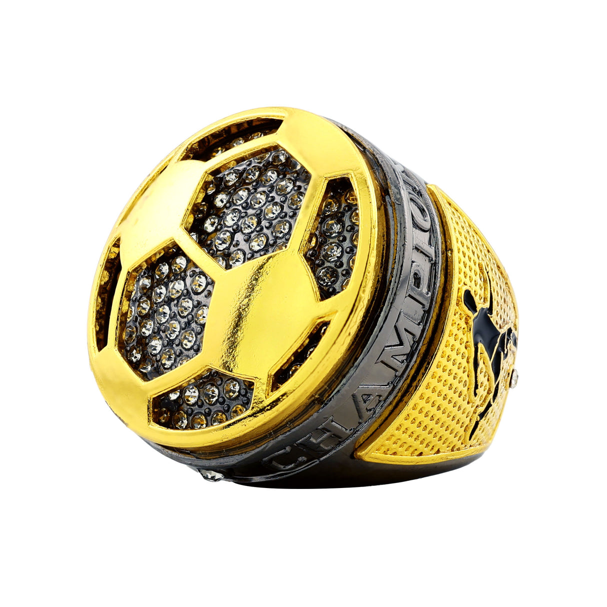 SOCCER2 GUNMETAL CHAMPIONS RING
