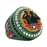 MILITARY ALL STONES 1 RING