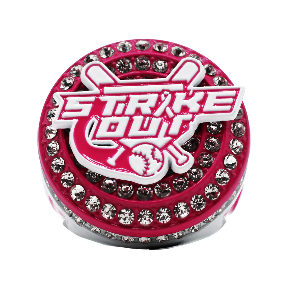 STRIKEOUT 4 CANCER PINK RING