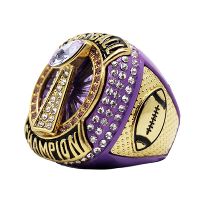 Purple Football Champion Ring