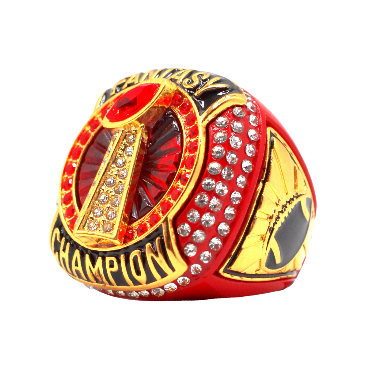 FANTASY FOOTBALL RED CHAMPION RING