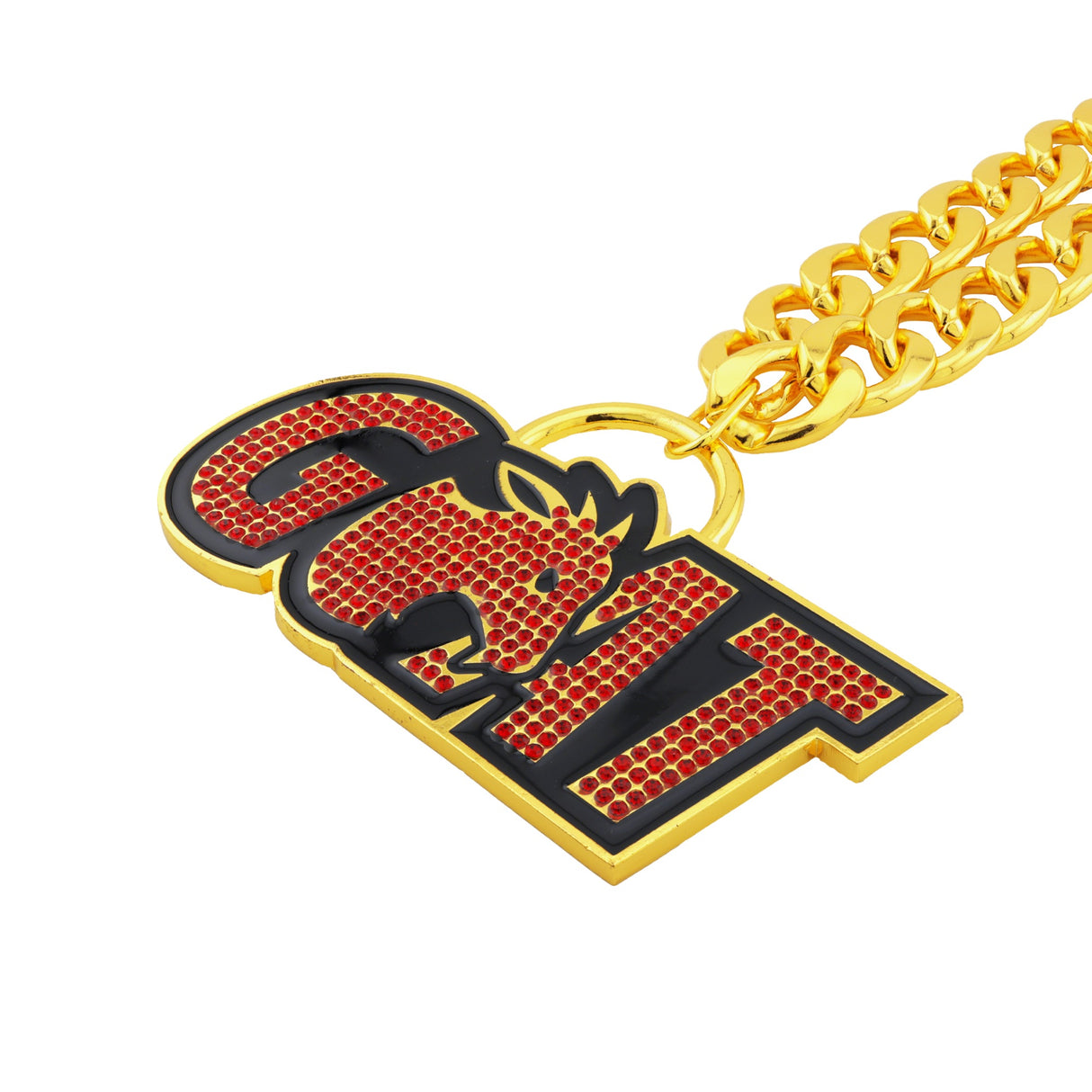 GOAT STONE CHAIN GOLD&RED