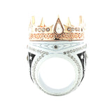 CROWN26 WHITE&ROSE GOLD RING