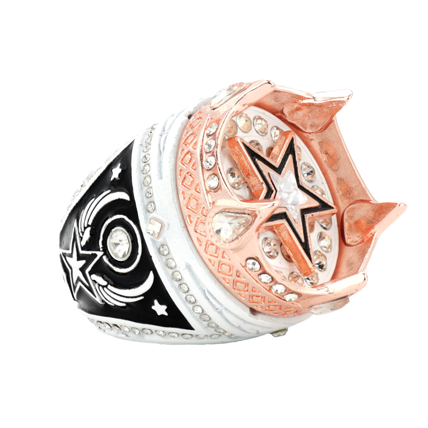 CROWN25 WHITE/ROSE GOLD RING