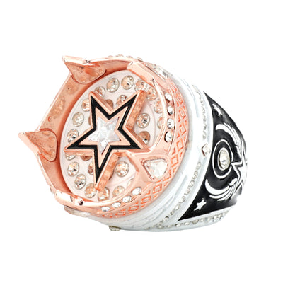 CROWN25 WHITE/ROSE GOLD RING