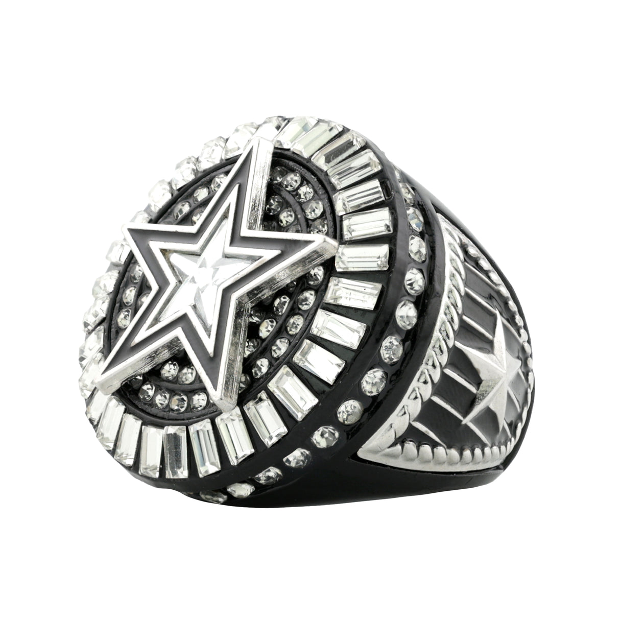 STAR26 SILVER&BLACK RING