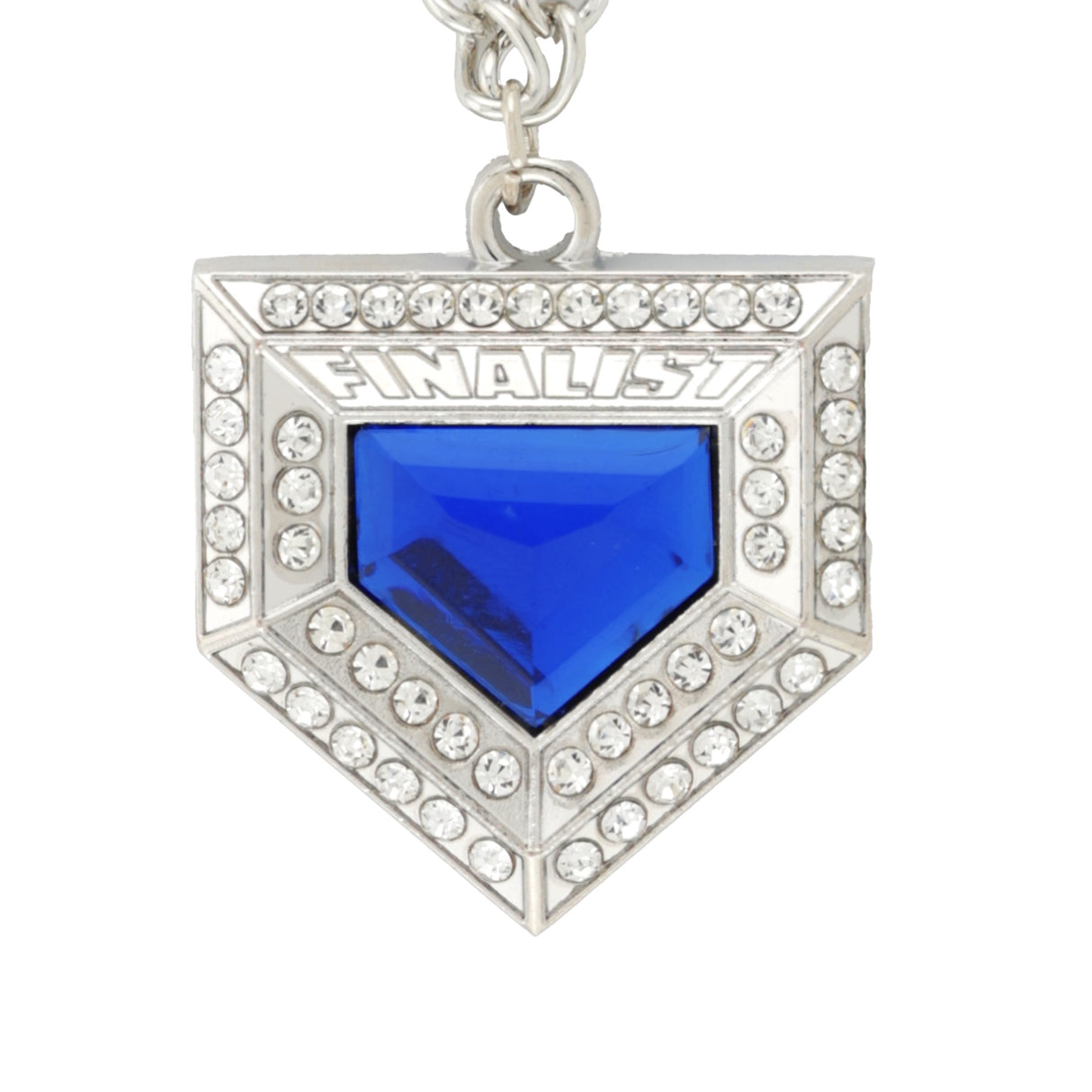 PENDANT26 FINALIST HOMEPLATE CHAIN SILVER/BLUE