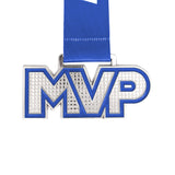 MED25 MVP 4" MEDAL - SILVER/ROYAL BLUE