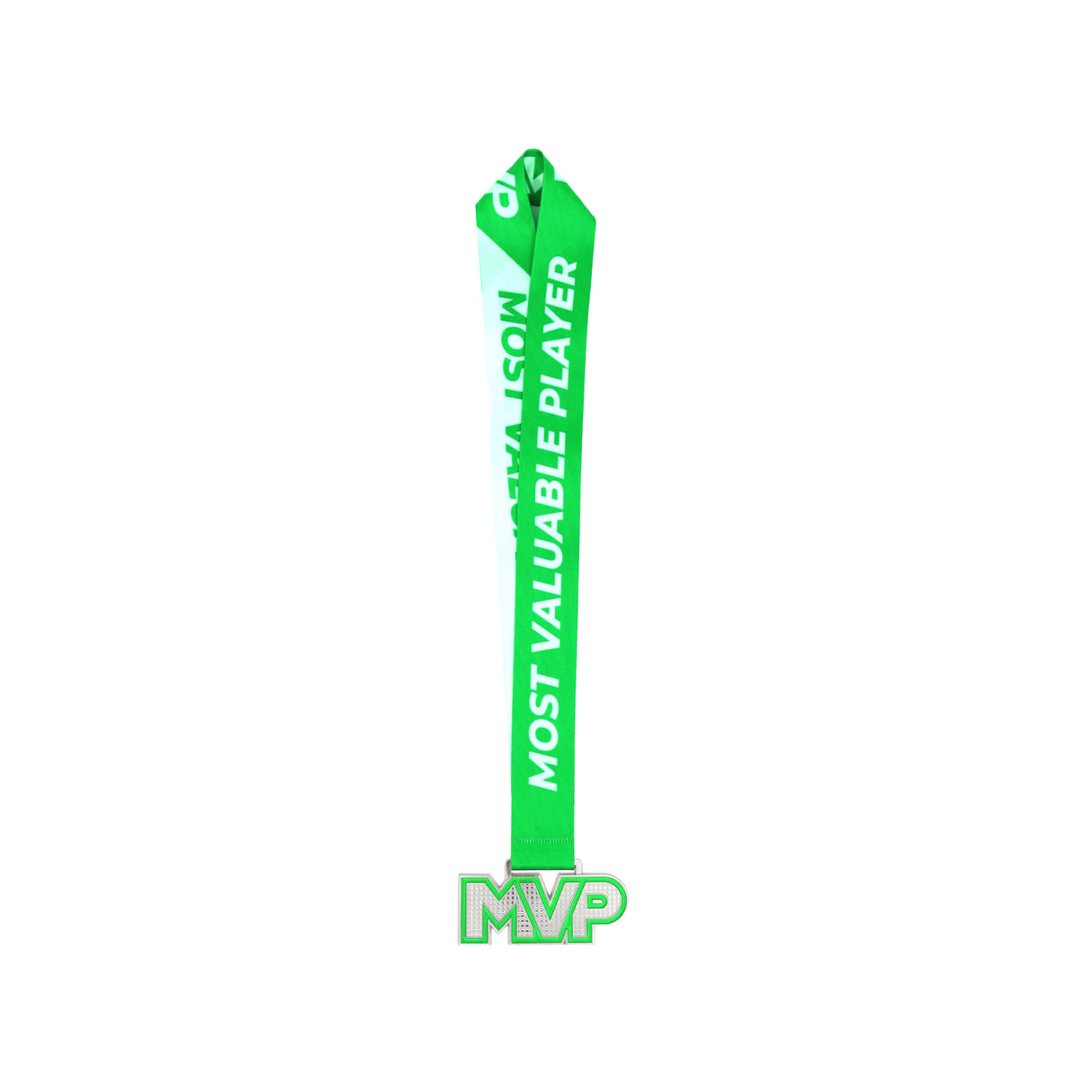 MED25 MVP 4" MEDAL - SILVER/LIME GREEN