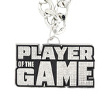 PLAYER OF THE GAME STONE CHAIN SILVER&CLEAR