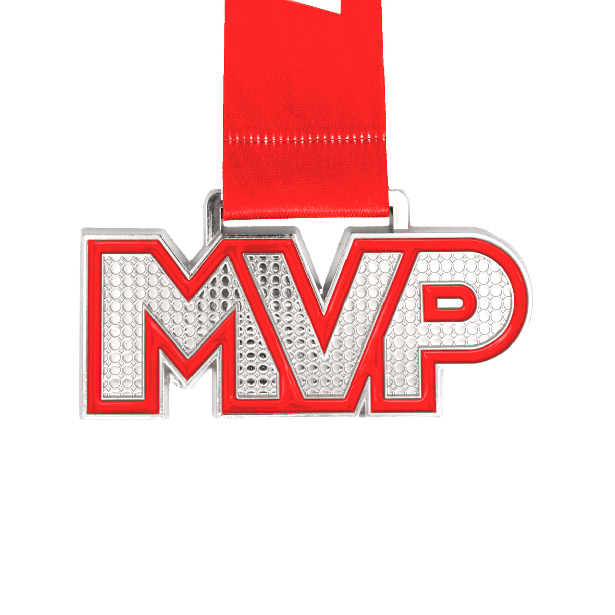 MED25 MVP 4" MEDAL - SILVER/RED