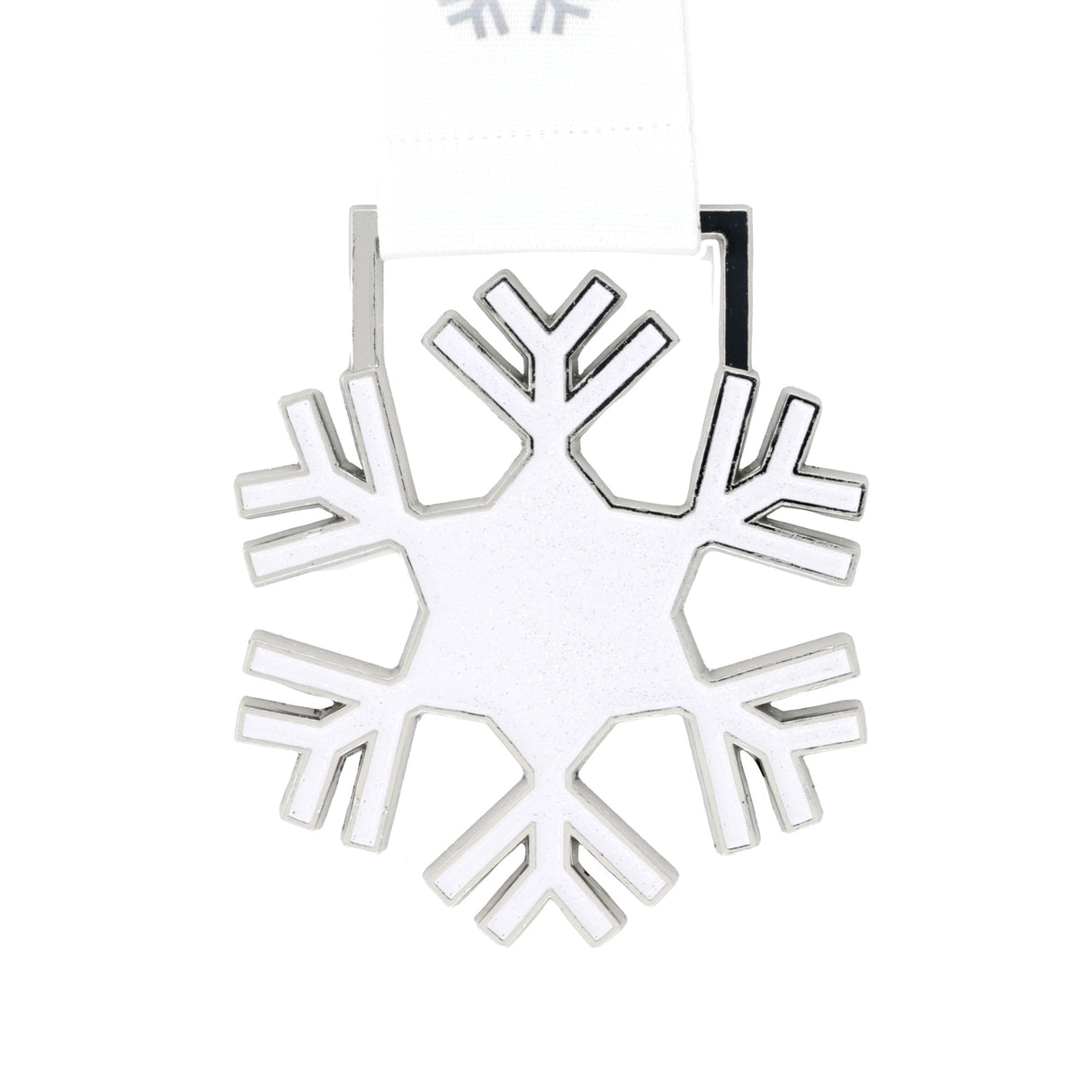 MED25 3'' SNOW SILVER MEDAL (SPARKLY GLITTER)