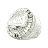 CHEER26 WHITE&SILVER ALL STONES RING