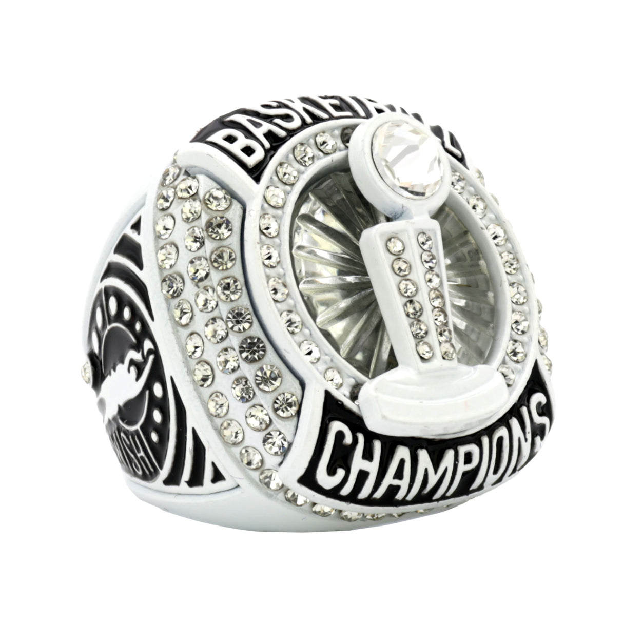 BASKETBALL25 BLACK/WHITE CHAMPIONS RING