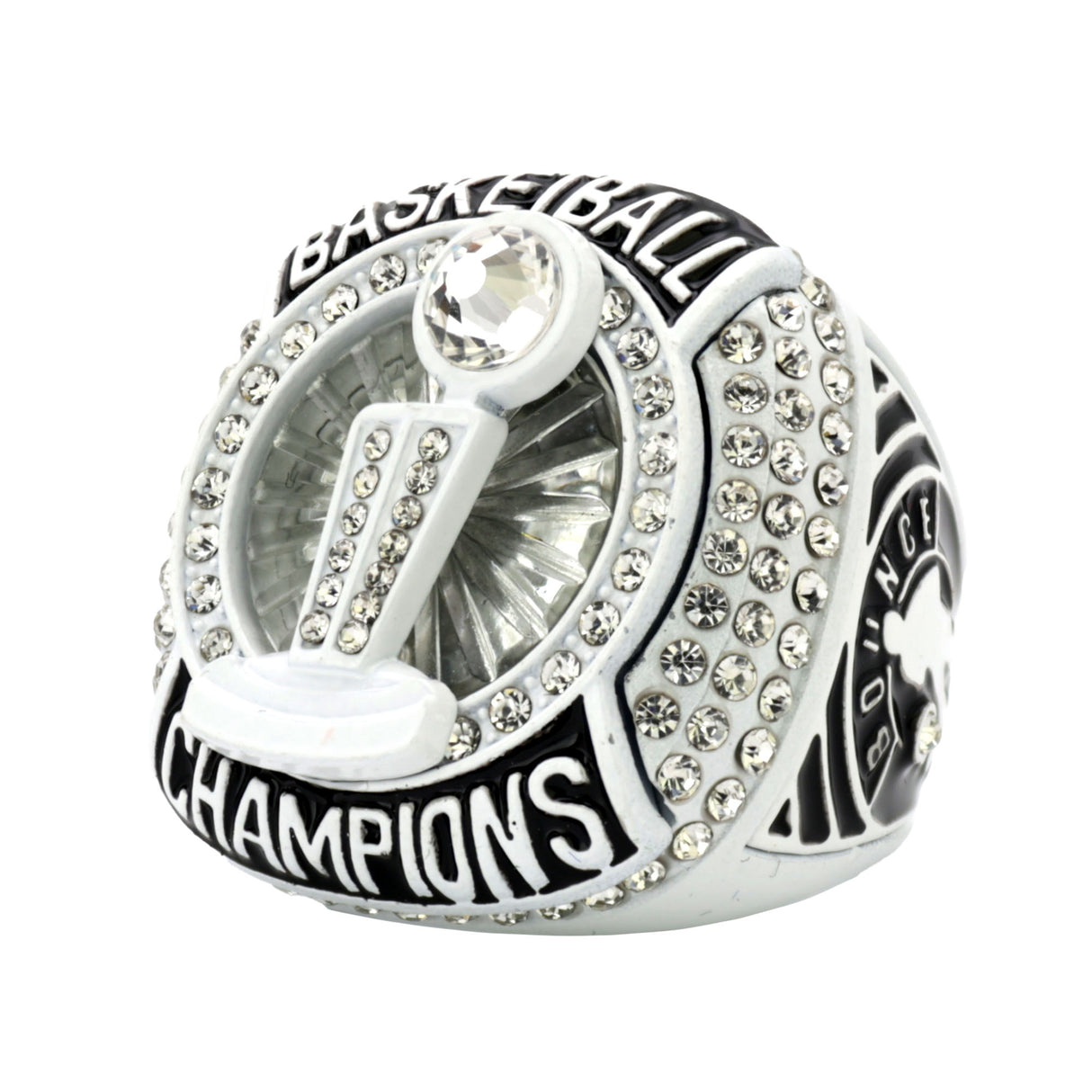 BASKETBALL25 BLACK/WHITE CHAMPIONS RING