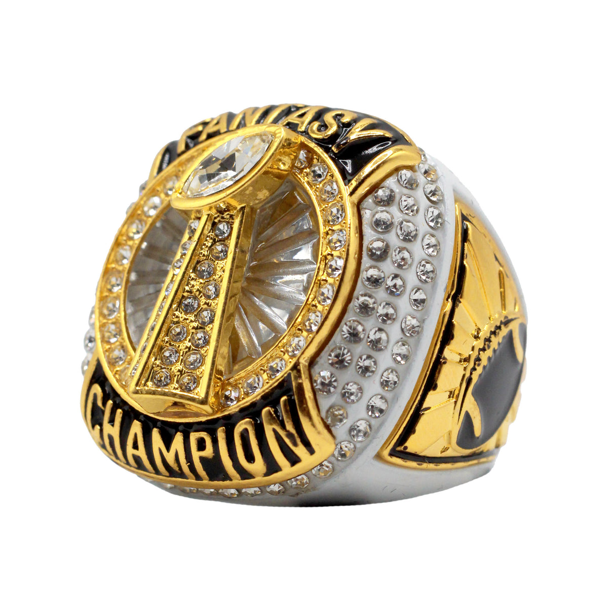 FANTASY FOOTBALL WHITE CHAMPION RING