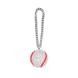 BASEBALL/SOFTBALL STONE CHAIN WHITE/CLEAR/RED