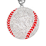 BALL STONE CHAIN WHITE/CLEAR/RED