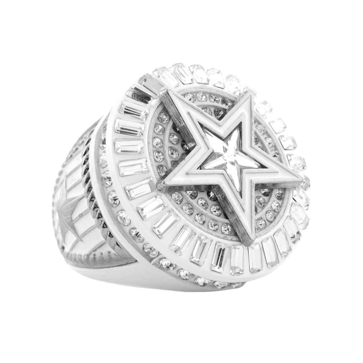 STAR26 SILVER&WHITE RING