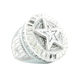 STAR26 SILVER&WHITE RING