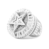 STAR26 SILVER&WHITE RING