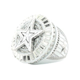 STAR26 SILVER&WHITE RING