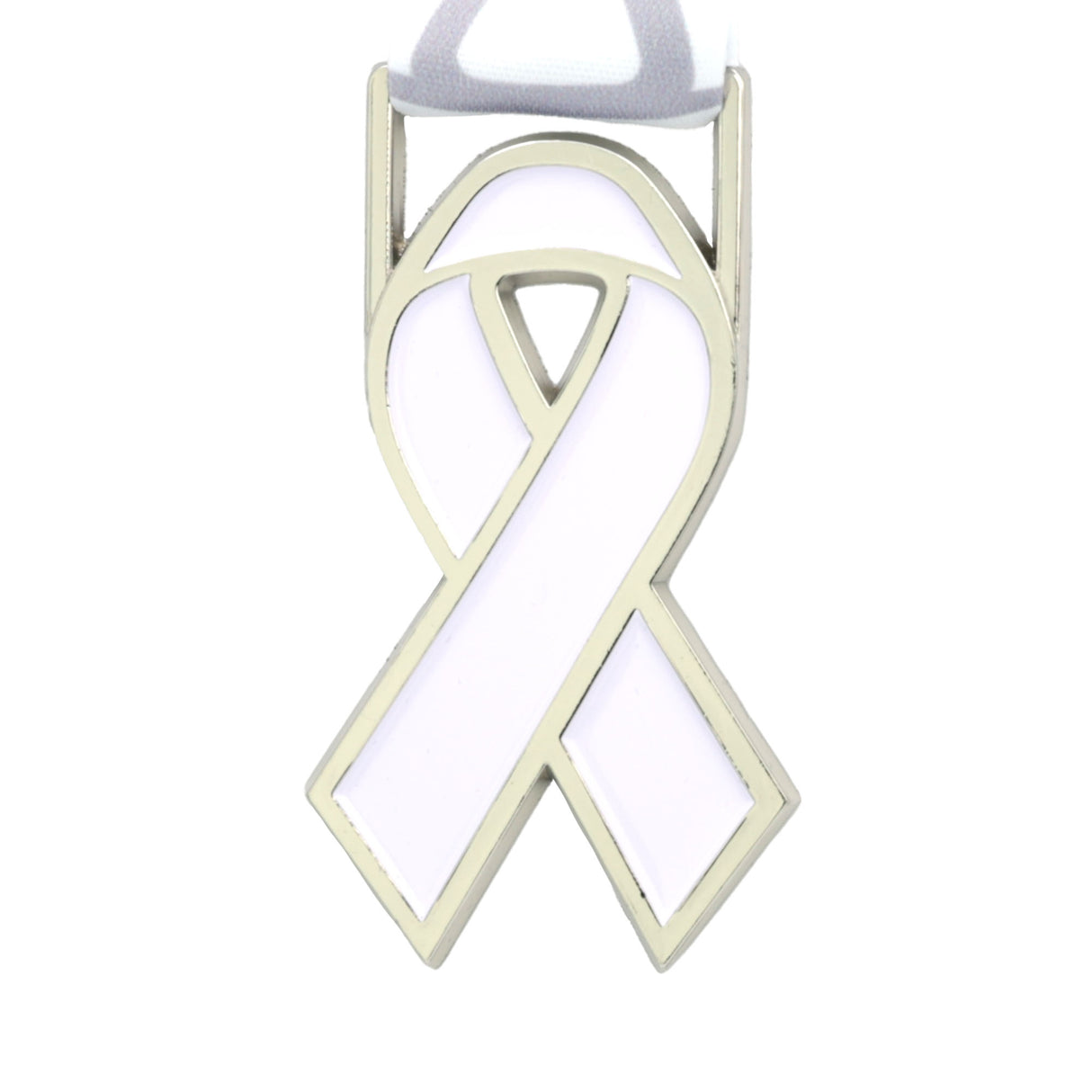 MED26 RIBBON SILVER&WHITE