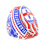 FOOTBALL26A FLAG FOOTBALL WHITEOUT CHAMPIONS RING