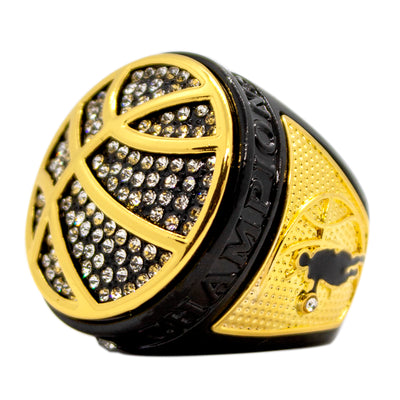 BASKETBALL CHAMPIONSHIP RING — GOLD, PAINTED BALL (Item #36-32