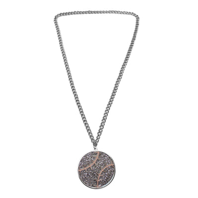 MED2 Ball Bling Medal (Silver/Clear/Pink)