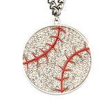 MED2 BALL BLING MEDAL (SILVER/CLEAR/RED)