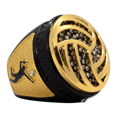 Black Volleyball Champions Ring